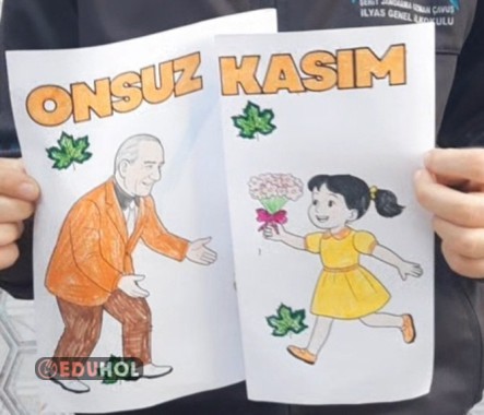 10 Kasım Boyama kız erkek  pdf