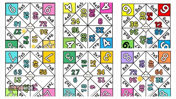 3,4,6,7,8,9 ÇARPIM TABLO TUZLUK