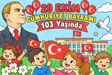 29 Ekim Cumhuriyet Bayramı 25 parça boyama