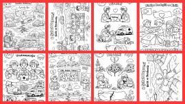 6 Şubat Farkındalık boyama sayfaları