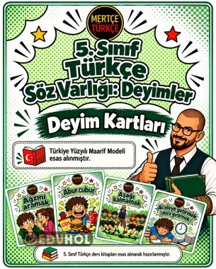 5. Sınıf Deyim Kartları-Türkçe Söz Varlığı: Deyimler | Görsel Deyim Kartları PDF
