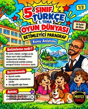 5. Sınıf Türkçe – Betimleyici Paragraf Konu Anlatımı