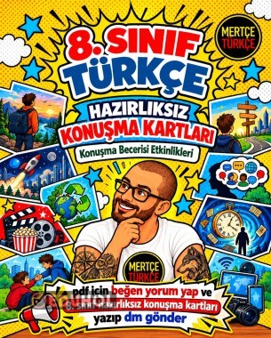 8. Sınıf Türkçe Hazırlıksız Konuşma Kartları