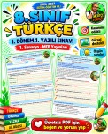 8. Sınıf Türkçe 1. Dönem 1. Yazılı Sınavı | MEB 1. Senaryo | 2026-2027 | Ücretsiz PDF