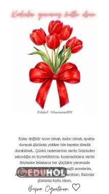 8Mart Kadınlar günü kart