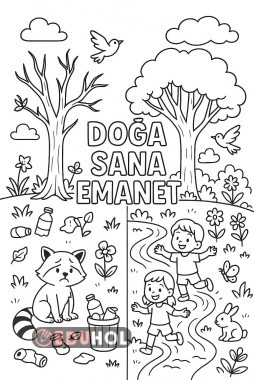 Geri dönüşüm boyama etkinliği