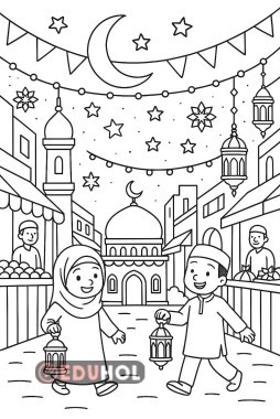 Hoşgeldin Ramazan boyama  sayfası