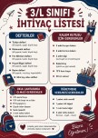 3. Sınıf İhtiyaç Listesi