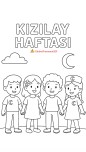 Kızılay Haftası boyama sayfaları