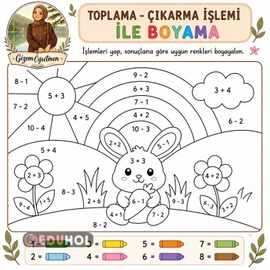 Toplama-Çıkarma işlemi ile boyama