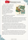 4. Sınıf Sosyal Bilgiler – Millî Kültür Ögeleri Okuma Anlama Çalışması
