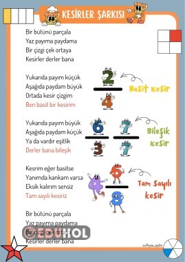 Kesirler ve Kesir Çeşitleri Şarkısı