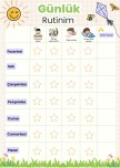 Çocuklar için günlük rutin tablosu