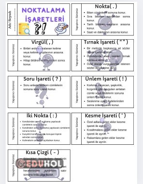Noktalama İşaretleri( Mini Kitap)