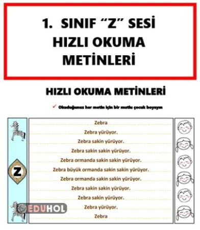 1. Sınıf Hızlı Okuma Metinleri... | Eduhol - Ders Videoları İzle Online ...