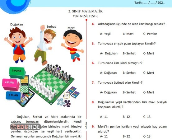 2. Sınıf Matematik Yeni Nesil ... · Eduhol - Etkinlik İndir Oyun Oyna ...