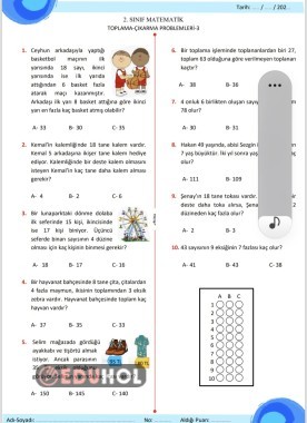 TOPLAMA ÇIKARMA PROBLEMLERİ 3