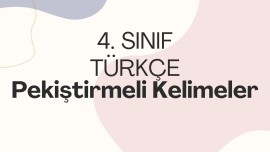 4. Sınıf Türkçe Dersi Pekiştirmeli Kelimeler Testi