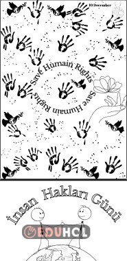 10 Aralık İnsan Hakları Günü Pano görselleri ve yazıları