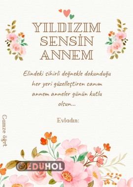 Anneler Günü Kartı