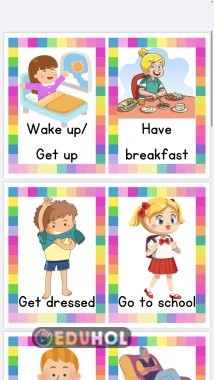 Daily routine flashcards