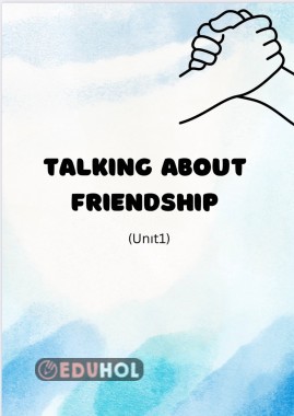 FRIENDSHIP SPEAKING -8TH GRADE
