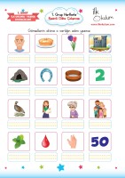 1. Grup Harflerle Resimli Dikte Çalışması