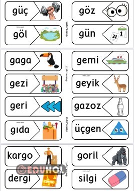 G SESİ 2Lİ PUZZLE OKU-BİRLEŞTİR