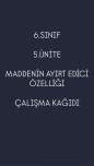 Fen Bilimleri 6.Sınıf 5.Ünite
