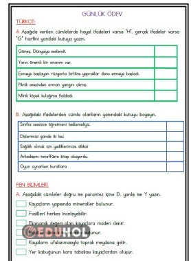 Günlük Ödev