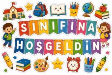 Sınıfına Hoşgeldin Pano Kesime Hazır