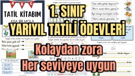 1. Sınıf Yarıyıl Tatil Kitabı 😍