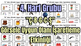 4. Harf Grubu Görsele Uygun Olanı İşaretleme Etkinliği