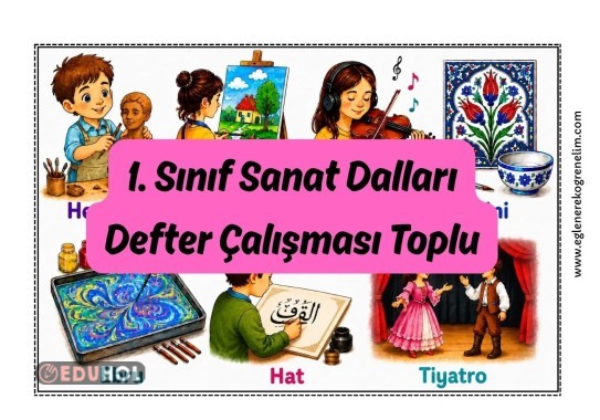 1. Sınıf Sanat Dalları Defter Çalışması Toplu