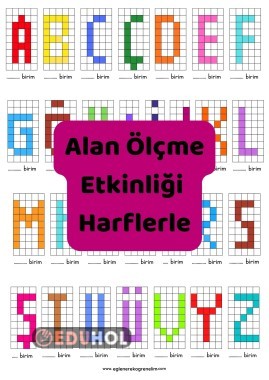 Alan Ölçme Etkinliği Harflerle