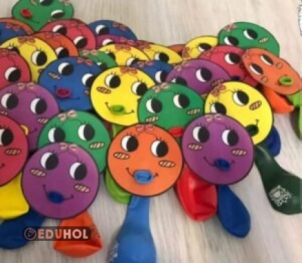 Balon Takmak İçin Gülen Yüz Kartları
