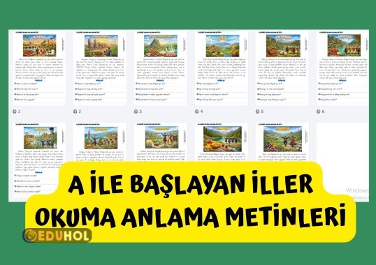 İller Okuma Anlama Metinleri (A ile Başlayanlar)