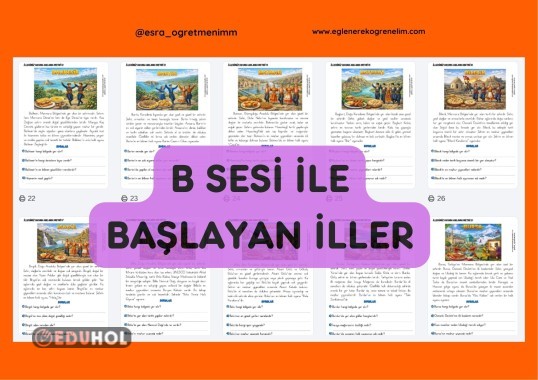İller Okuma Anlama Metinleri (B ile Başlayanlar)