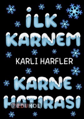 Karne Panosu Harf Şablonları Karlı