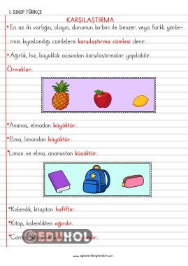 Karşılaştırma Konu Özeti