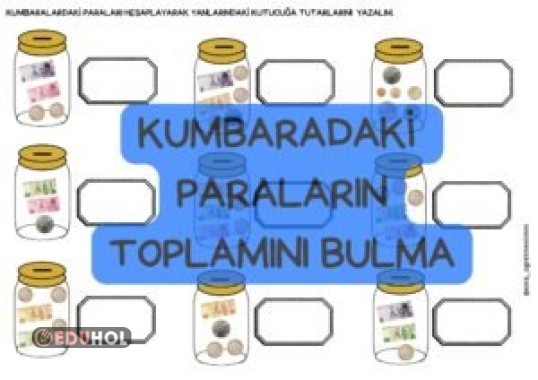 Kumbaradaki Paraların Toplamını Bulma Etkinliği