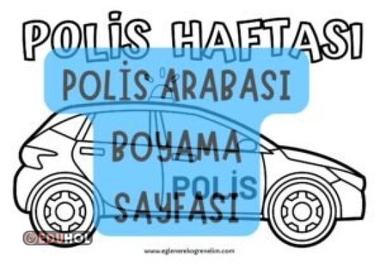 Polis Arabası Boyama Sayfası