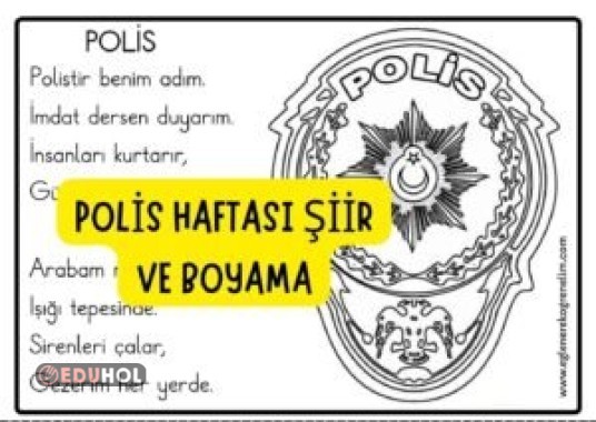 Polis Haftası Şiir Boyama Etkinliği