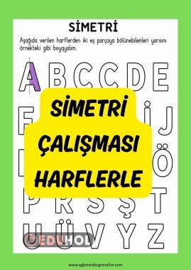 Simetri Çalışması Harflerle