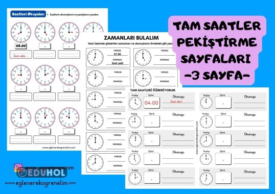 Tam Saatler Pekiştirme Etkinlikleri
