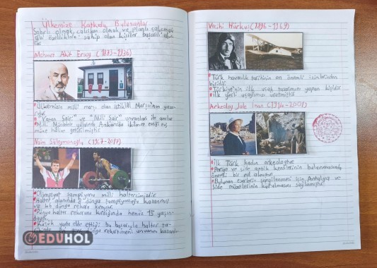 Ülkemize Katkıda Bulunanlar Defter Çalışması