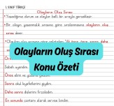 1.Sınıf Olayların Oluş Sırası Konu Özeti