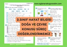 2.Sınıf Doğa ve Çevre Süreç Odaklı Değerlendirme