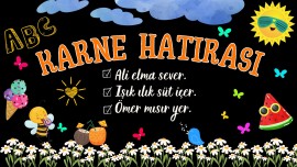 Karne Panosu Dijital Cümleli