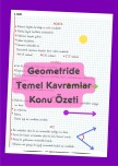 Nokta,Doğru, Işın, Açı Konu Özeti
